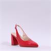 Wonders Vilma Slingback Block Heel - Red Patent
